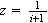 $z=\frac{1}{i+1}$