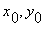 x[0], y[0]