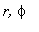 r, phi