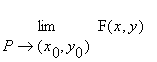 limit(F(x,y),P = (x[0], y[0]))