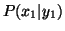 \( P(x_{1}\vert y_{1}) \)