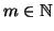 \( m\in \mathbb {N}\)