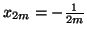 \( x_{2m}=-\frac{1}{2m} \)