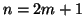 \( n=2m+1 \)