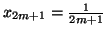 \( x_{2m+1}=\frac{1}{2m+1} \)